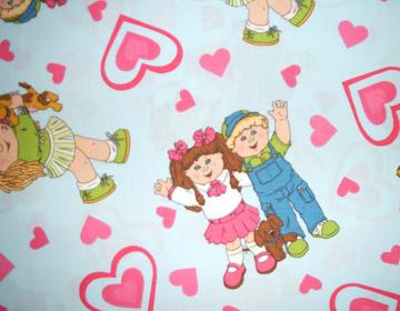 Cabbage Patch Kids on Light Blue - Click Image to Close